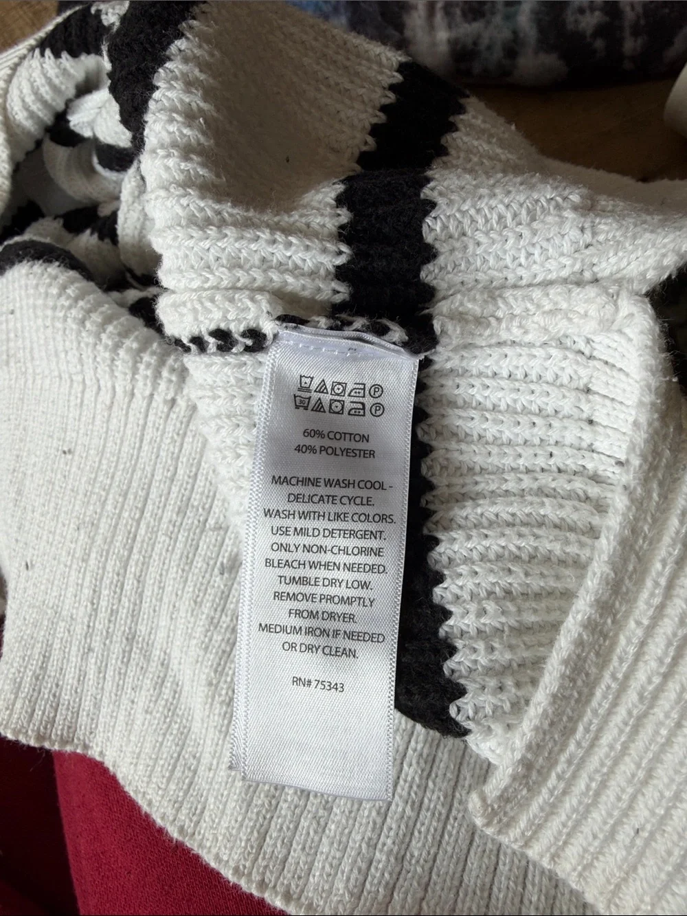 Rachel Zoe Striped Henley Pullover Sweater Coastal Luxe Loungewear Nautical